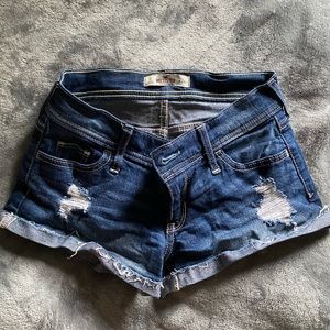 Hollister distressed denim shorts